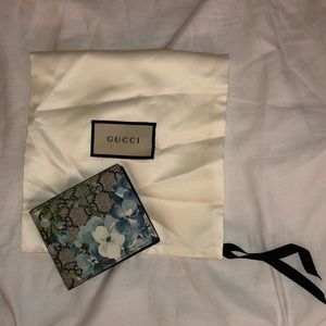 Gucci Blue Blooms Monogram Wallet